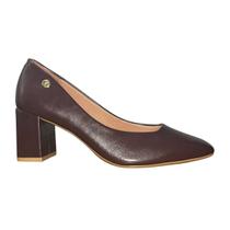 Scarpin Clássico Salto Bloco Médio Feminino Vizzano 1373.101 Marrom Scarpin Clássico Salto Bloco Médio Feminino Vizzano 1373.101 Marrom