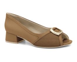 Scarpin Comfortflex Peep Toe Salto Bloco Joanetes 2564301 Scarpin Comfortflex Peep Toe Salto Bloco Joanetes 2564301
