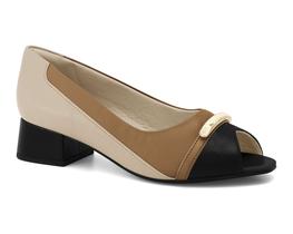 Scarpin Comfortflex Peep Toe Salto Bloco Joanetes 2564302 Scarpin Comfortflex Peep Toe Salto Bloco Joanetes 2564302