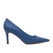 Scarpin Couro Azul Carmel Werner