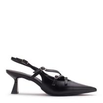 Scarpin couro margaret salto médio slingback lia line Scarpin couro margaret salto médio slingback lia line