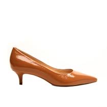 Scarpin Couro Marrom Salto Baixo Cecconello 2629001-14 Scarpin Couro Marrom Salto Baixo Cecconello 2629001-14