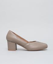 Scarpin Couro Nath - Cinza
