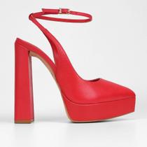 Scarpin Couro Santa Lolla Slingback Meia Pata