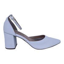 Scarpin Em Couro Salto Bloco Alto Bico Fino Scarpetti 17002 Off White Scarpin Em Couro Salto Bloco Alto Bico Fino Scarpetti 17002 Off White