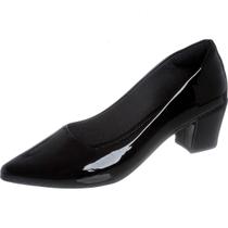 Scarpin Feminino 41,42,43 Sapato Social Confort Salto Baixo Grosso Casual