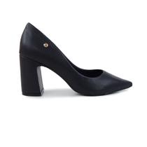 Scarpin Feminino Bebecê Salto Bloco Preto - T702 Scarpin Feminino Bebecê Salto Bloco Preto - T702