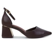 Scarpin Feminino Bebecê Slingback Marrom - T3862 Scarpin Feminino Bebecê Slingback Marrom - T3862