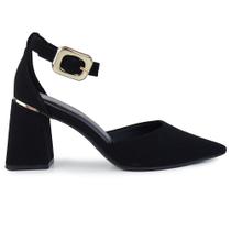 Scarpin Feminino Bebecê Slingback Preto - T7012 Scarpin Feminino Bebecê Slingback Preto - T7012