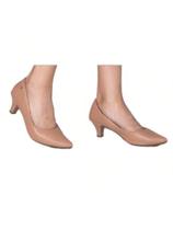 Scarpin Feminino Bico Afinado Salto Baixo 6cm Elegante Moda Evangélica Casual Clássico Confortável