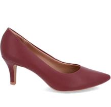 Scarpin Feminino Bico Fino em Couro Confort Vermelho - Cód: EP11001002