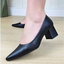 Scarpin Feminino Bico Fino Moda Evangélica Salto Bloco Grosso Casual Confortável Luxo Antiderrapante Scarpin Feminino Bico Fino Moda Evangélica Salto Bloco Grosso Casual Confortável Luxo Antiderrapante