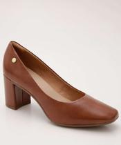 Scarpin Feminino Bico Quadrado Salto Grosso Via Uno-46016