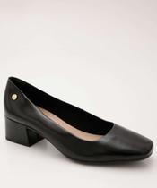Scarpin Feminino Bico Quadrado Salto Grosso Via Uno-56227