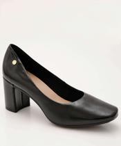 Scarpin Feminino Bico Quadrado Salto Grosso Via Uno-56231