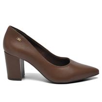 Scarpin Feminino Com Salto Bloco Via Marte 349-001-01 Scarpin Feminino Com Salto Bloco Via Marte 349-001-01