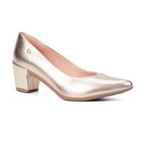 Scarpin Feminino Com Salto Grosso Bloco Elegante Bico Fino