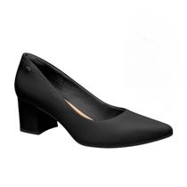 Scarpin feminino dakota couro legitimo salto bloco conforto