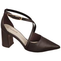 Scarpin Feminino De Salto Bloco Bebecê T7021-247