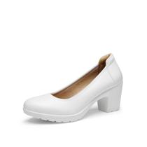 Scarpin Feminino DREAM PAIRS com Salto Bloco Baixo Branco Tamanho 38 Scarpin Feminino DREAM PAIRS com Salto Bloco Baixo Branco Tamanho 38