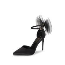 Scarpin Feminino DREAM PAIRS SDPU2322W em Cetim Preto com Salto Stiletto