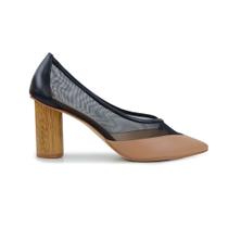 Scarpin Feminino Faccine Light Preto Tan - 9551