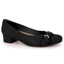 Scarpin Feminino Fivela Preto Usaflex MM0301