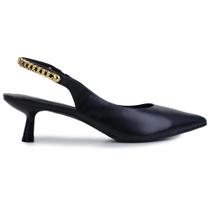 Scarpin Feminino Giulia Domna Slingback Preto - 271002 Scarpin Feminino Giulia Domna Slingback Preto - 271002