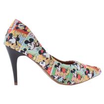 scarpin feminino mickey confort tendência valle shoes