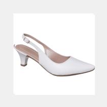 Scarpin Feminino Salomé Slingback Salto Afinado Baixo 6,5cm Sapato Social Confortável Elegante Scarpin Feminino Salomé Slingback Salto Afinado Baixo 6,5cm Sapato Social Confortável Elegante
