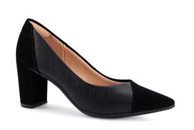 Scarpin feminino salto alto canelado santinelli - 1544038 Scarpin feminino salto alto canelado santinelli - 1544038