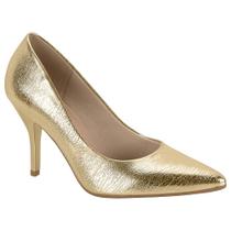 Scarpin Feminino Salto Alto Dourado Beira Rio 4122.1500