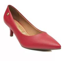 Scarpin Feminino Salto Baixo 4cm Vizzano Vermelho 1122.828