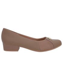 Scarpin Feminino Salto Baixo Couro Corrente Usaflex UF04004 - Preto - 39 Scarpin Feminino Salto Baixo Couro Corrente Usaflex UF04004 - Preto - 39