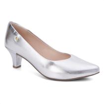Scarpin Feminino Salto Baixo Verniz Bico Fino Elegante Moda