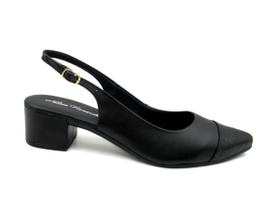 Scarpin Feminino Salto Bloco Alexia Fernanda CL03 Preto