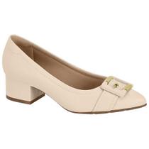 Scarpin Feminino Salto Bloco Creme Modare 7340.133 Scarpin Feminino Salto Bloco Creme Modare 7340.133