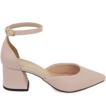 Scarpin Feminino Salto Bloco Geométrico Moda Escritório Estilo Sola Vermelha Linha Luxo Macerata Scarpin Feminino Salto Bloco Geométrico Moda Escritório Estilo Sola Vermelha Linha Luxo Macerata