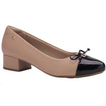 Scarpin Feminino Salto Bloco New Antique Preto Softli 10014.10059