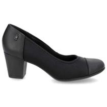 Scarpin Feminino Salto Bloco Preto Usaflex UC1103
