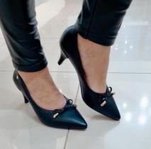 Scarpin Feminino Salto Fino Preto Salto Leve