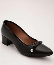 Scarpin Feminino Salto Grosso Bico Fino-45048