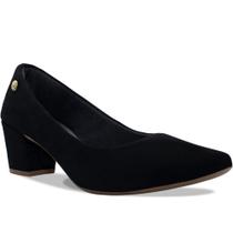 Scarpin Feminino Salto Grosso Nobuck