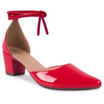 Scarpin Feminino Salto Grosso Salomé com Amarração Confortável Scarpin Feminino Salto Grosso Salomé com Amarração Confortável