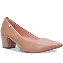 Scarpin Feminino Salto Grosso Verniz