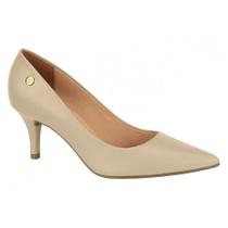 Scarpin Feminino Salto Medio Fino Pelica - Bege - Vizzano Bege
