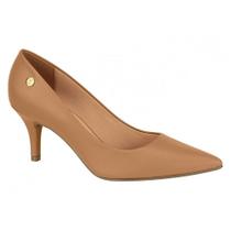 Scarpin Feminino Salto Medio Fino Pelica - Caramelo - Vizzano Marrom Claro