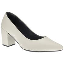 Scarpin Feminino Sapato Peep Toe Salto Baixo