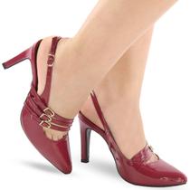 Scarpin Feminino Slingback Salto Confortável P124