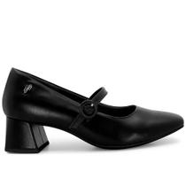Scarpin Feminino Usaflex Mary Jane Couro Preto - AH06 Scarpin Feminino Usaflex Mary Jane Couro Preto - AH06